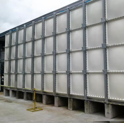 Стекловолокно укрепленный пластиковый резервуар GRP панель Водяной бак 1000L-1000000L вместимость
