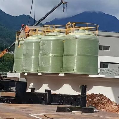 1800x6050 ФРП резервуар для хранения с отводным клапаном, коррозионностойкий ФРП химический резервуар