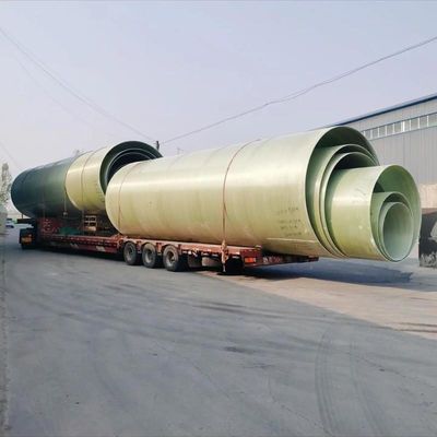 Очистка воды трубы из стекловолокна из СФР Легкая круглая труба из СФР с напечатанным фланцем