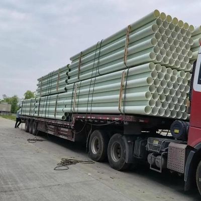 Очистка воды трубы из стекловолокна из СФР Легкая круглая труба из СФР с напечатанным фланцем