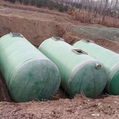 Настраиваемые размеры ФРП подземные резервуары Долговечные канализационные баки из стекловолокна