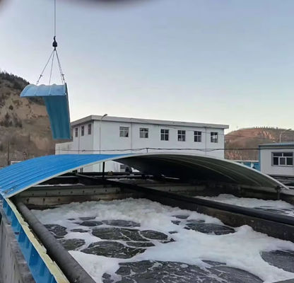 Теплоизоляция Frp Аркированная крышка резервуара сточных вод Антивозрастная для резервуара сточных вод