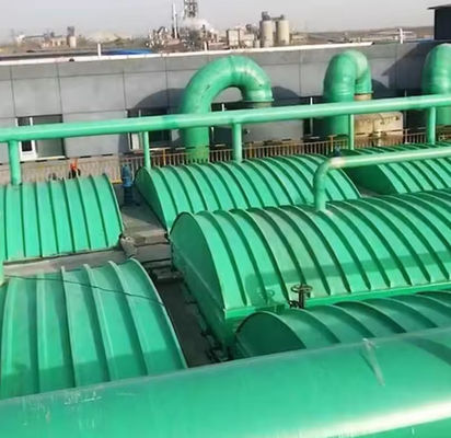 Теплоизоляция Frp Аркированная крышка резервуара сточных вод Антивозрастная для резервуара сточных вод