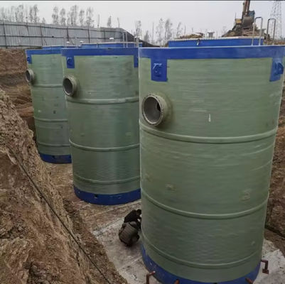 ФРП интегрированная сборная подъемная станция сборка дождевой воды ФРП погребенная канализационная насосная станция