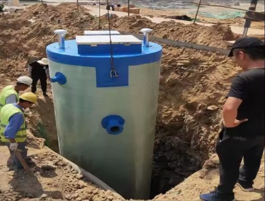 Подземная интегрированная насосная станция из ФРП Полностью автоматическая насосная станция для сточных вод