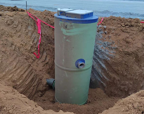 100м3/ч Frp Дождевая вода канализация Префабрикованные насосные станции Интегрированная подъемная насосная станция