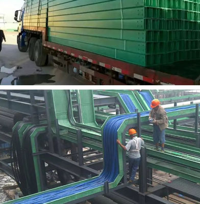 Внешние электрические кабельные трубы FRP Стандартный размер 200x100 Толщина 0,6 мм ~ 2 мм