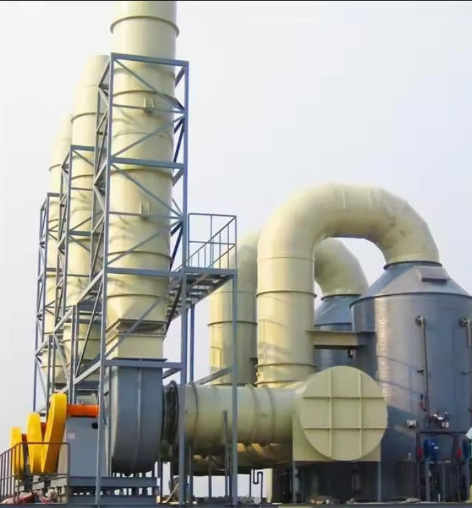 Промышленная FRP GRP поглощающая башня для очистки хвостовых газов и газовых туманных кислот